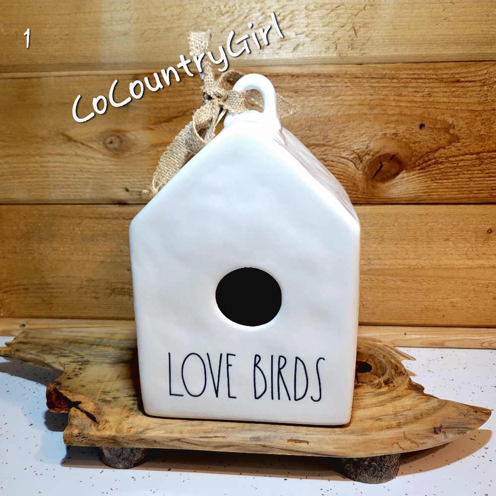 Rae Dunn "Love Birds" Birdhouse